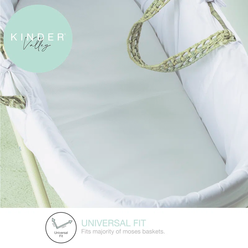 Cosy Palm Moses Basket with Luxurious Bedding Set - Image 2
