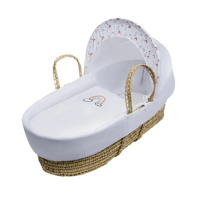 Cosy Palm Moses Basket with Luxurious Bedding Set