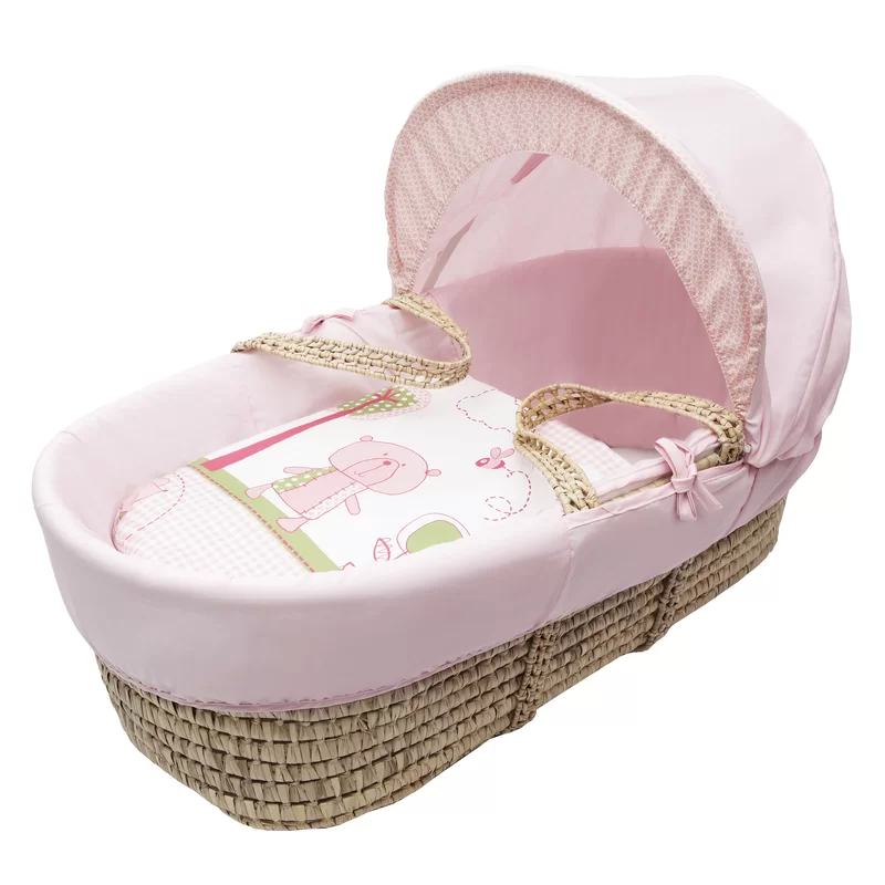 Cozy Moses Basket Set with Luxurious Bedding