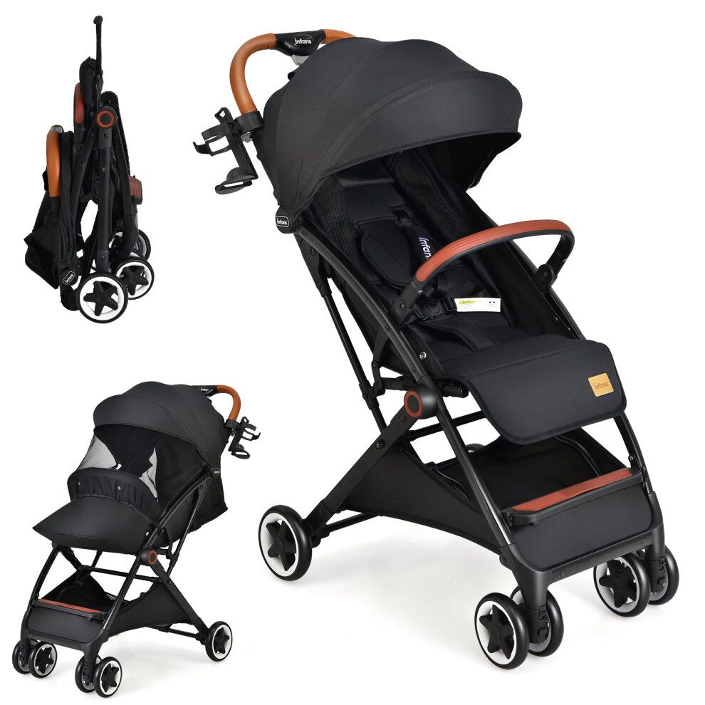 Adjustable Baby Stroller with One-Hand Folding and foot rest - Image 3
