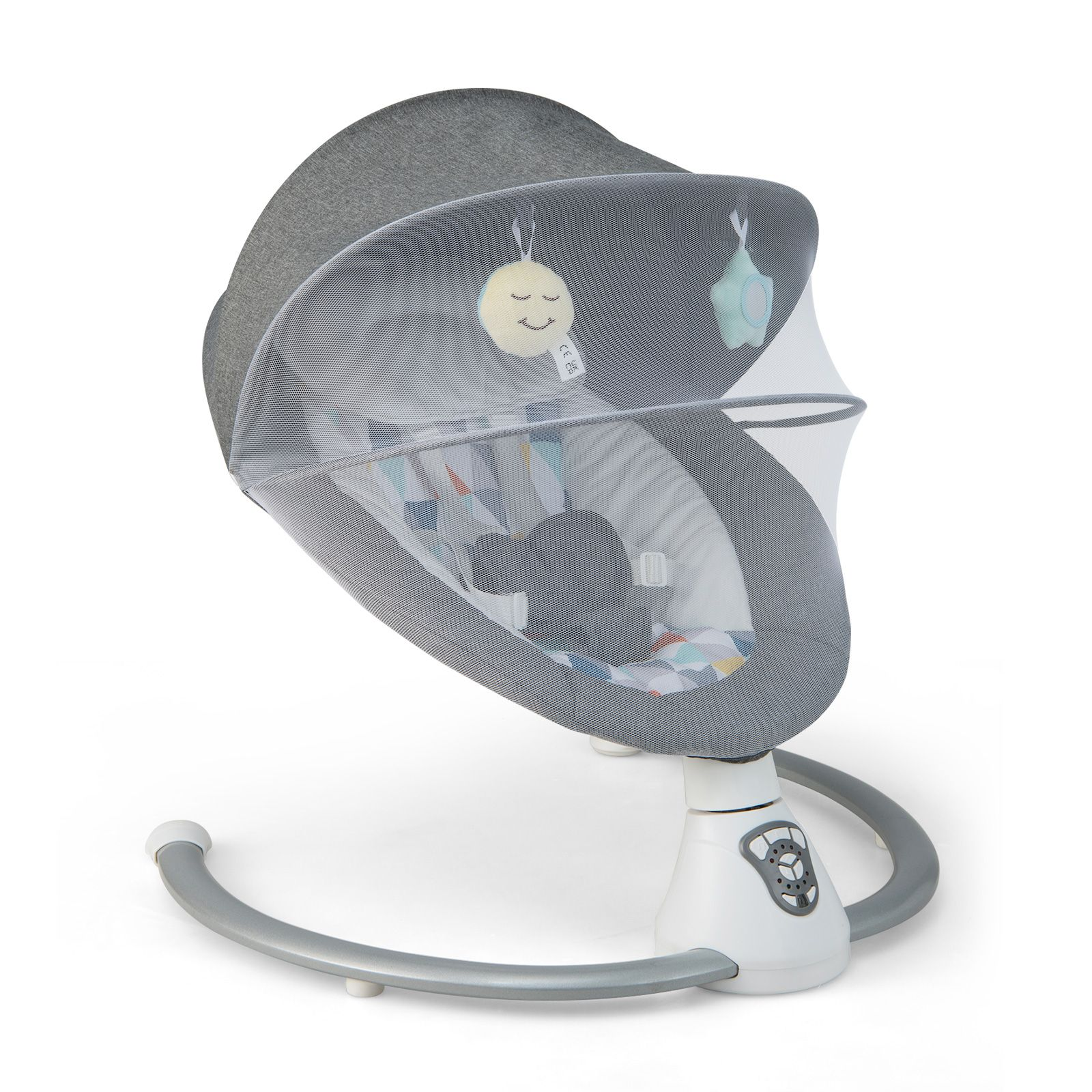 Deluxe Baby Bouncer with 5 Adjustable Swing Speeds and 17 Soothing Melodies for Newborns