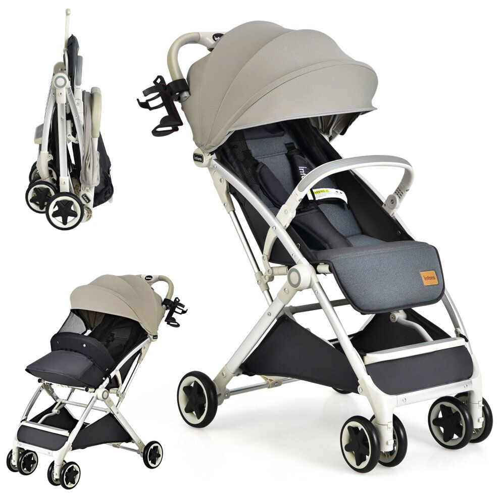 Adjustable Baby Stroller with One-Hand Folding and foot rest - Image 2
